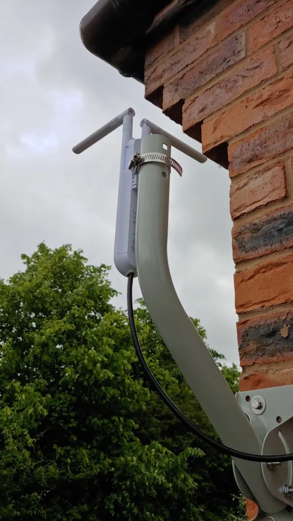 ...using a professional outdoor Wi-Fi unit solved the issue & provides strong signal for both the CCTV other outdoor use.